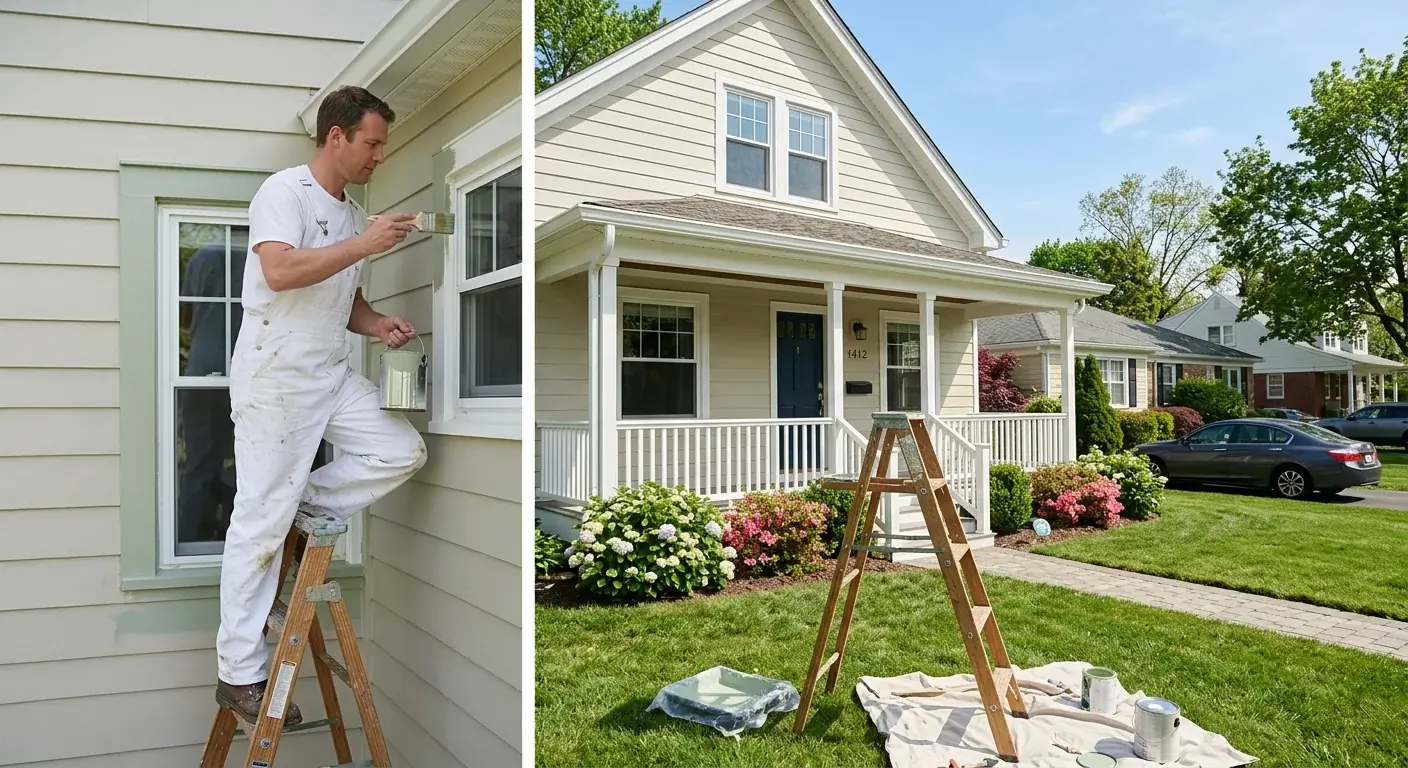 A freshly painted estate home in a Bonita-style semi-rural neighborhood with mature landscaping.